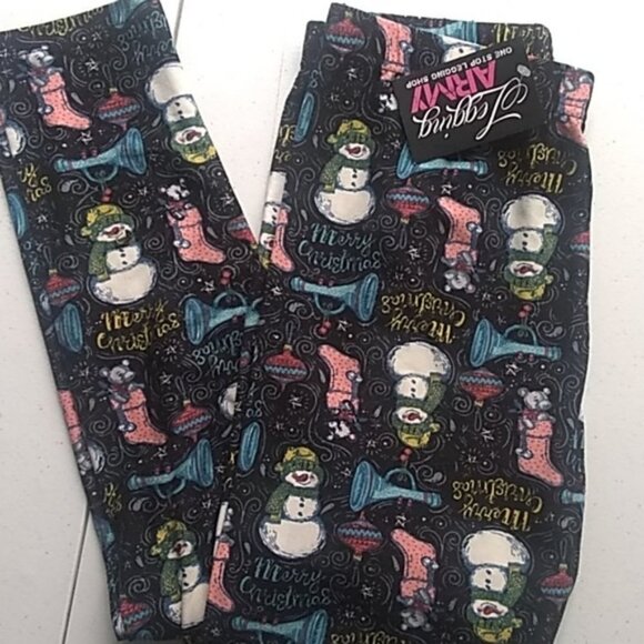 Legging Army Snowman Print One Size Leggings Bundle 2/$25 - Picture 1 of 3